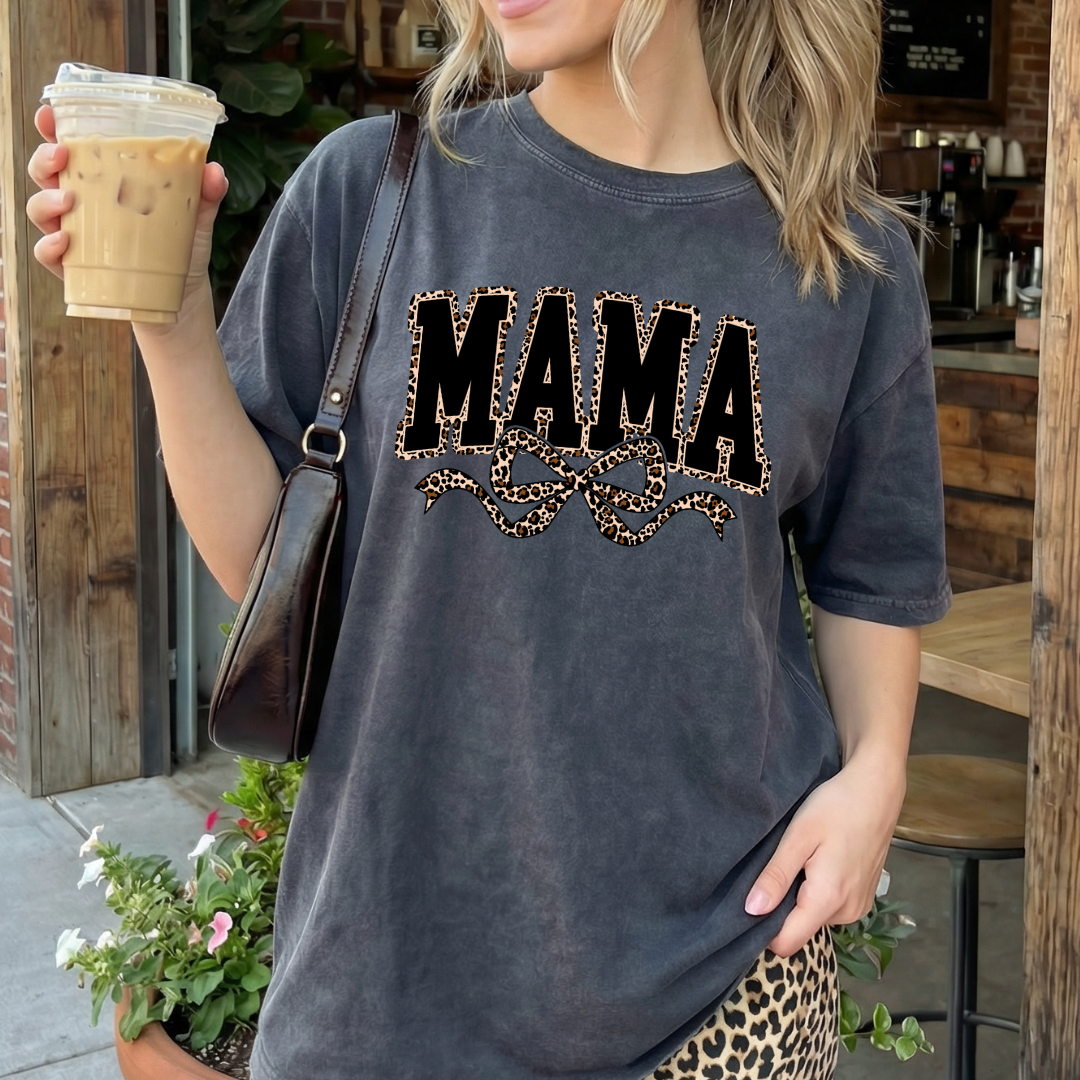 Mama Leopard Bow DTF