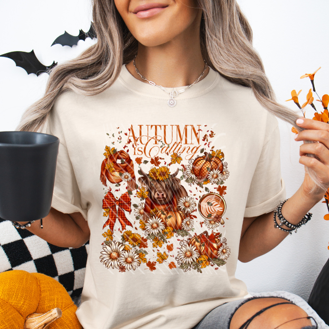 Autumn Cow DTF