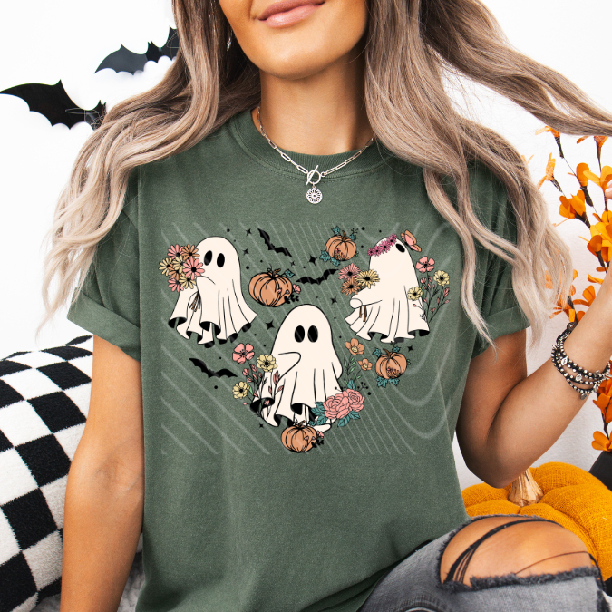 Heart Shape Ghosties DTF