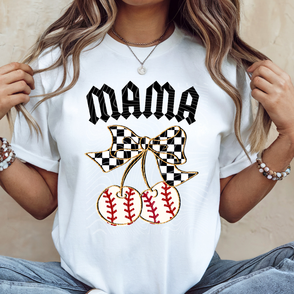 Mama Cherry Baseball DTF