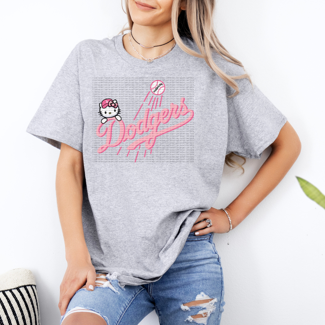 HK L.A. Cursive Logo Pink DTF