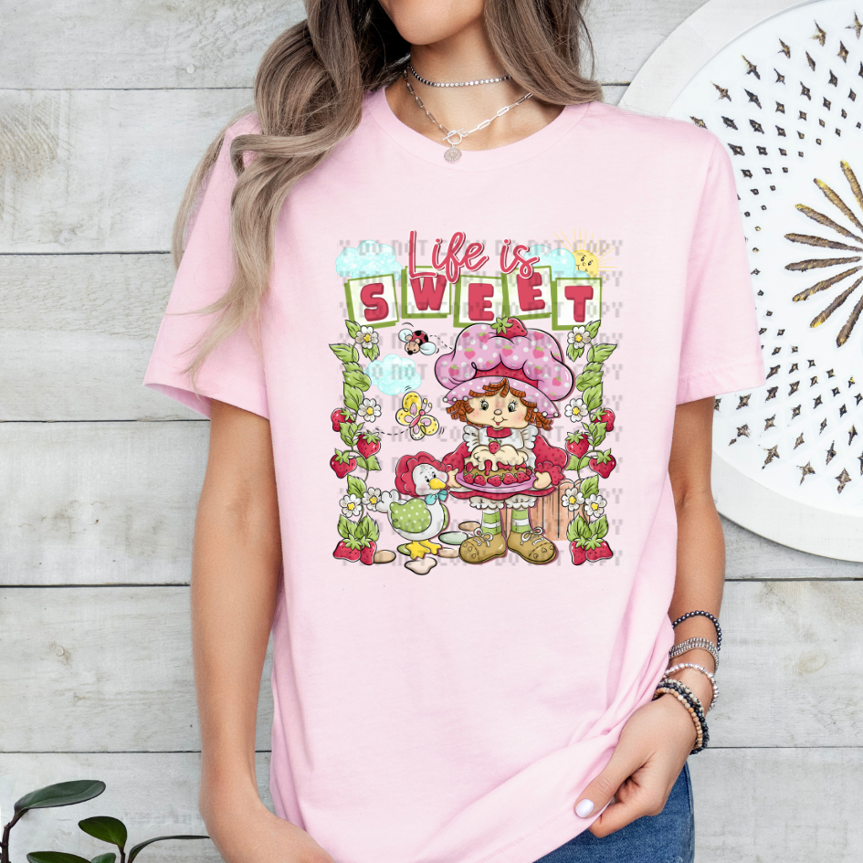 Life is Sweet Strawberry DTF