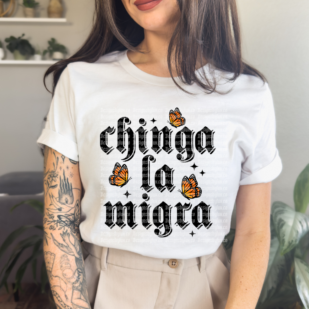 Chinga La Migra Black DTF