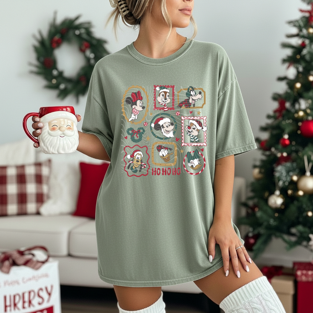 Mouse Christmas Stamps DTF