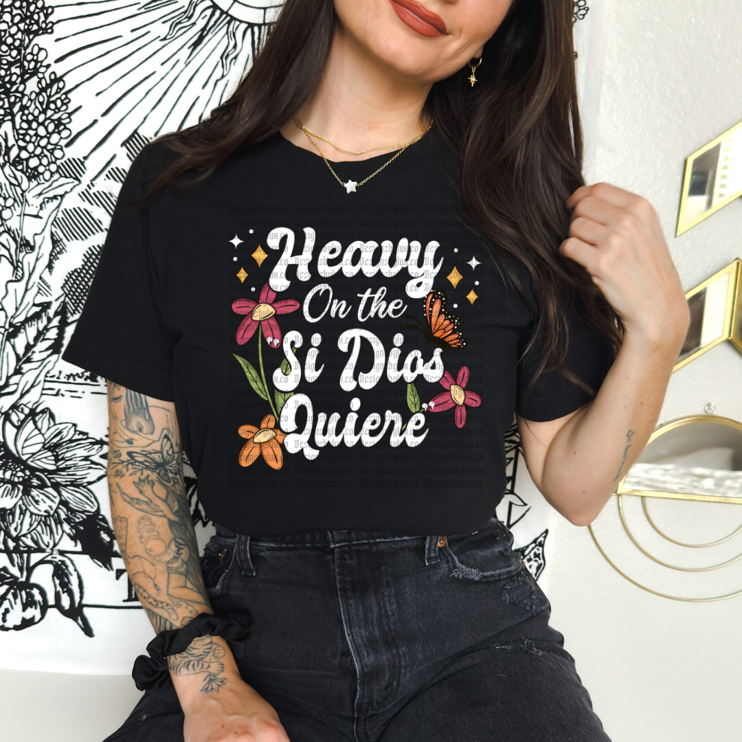 Si Dios Quiere White DTF