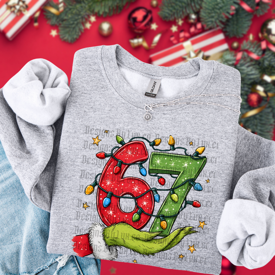 6 7 Grnch Lights DTF