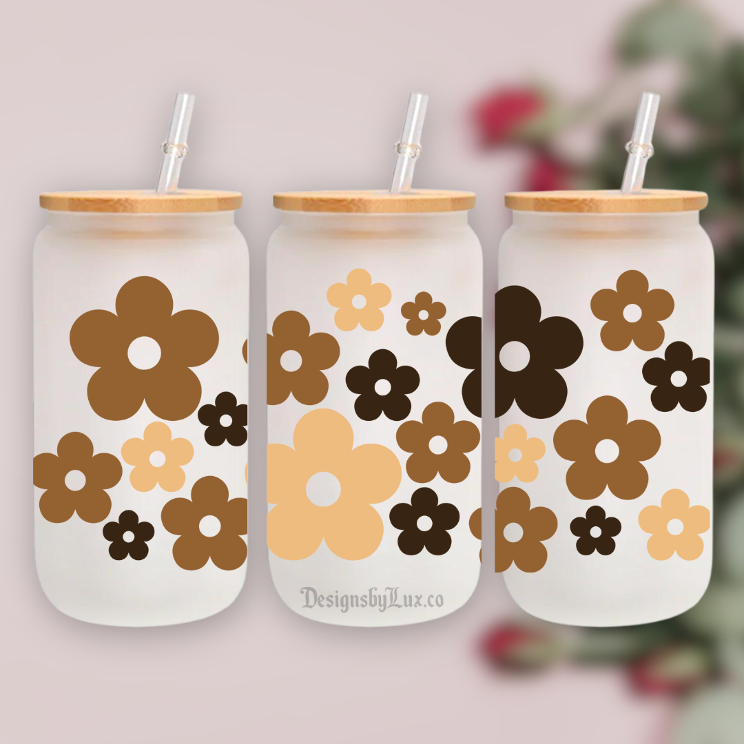 UVDTF: Retro Flowers Tan