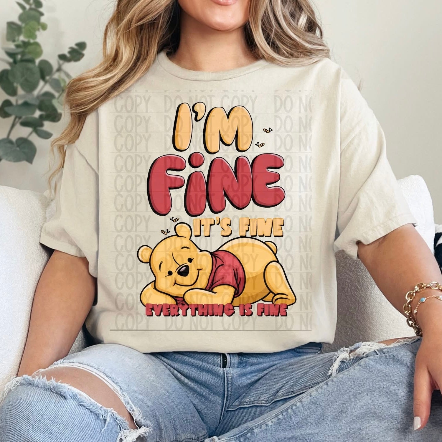 Everything is fine Bear DTF