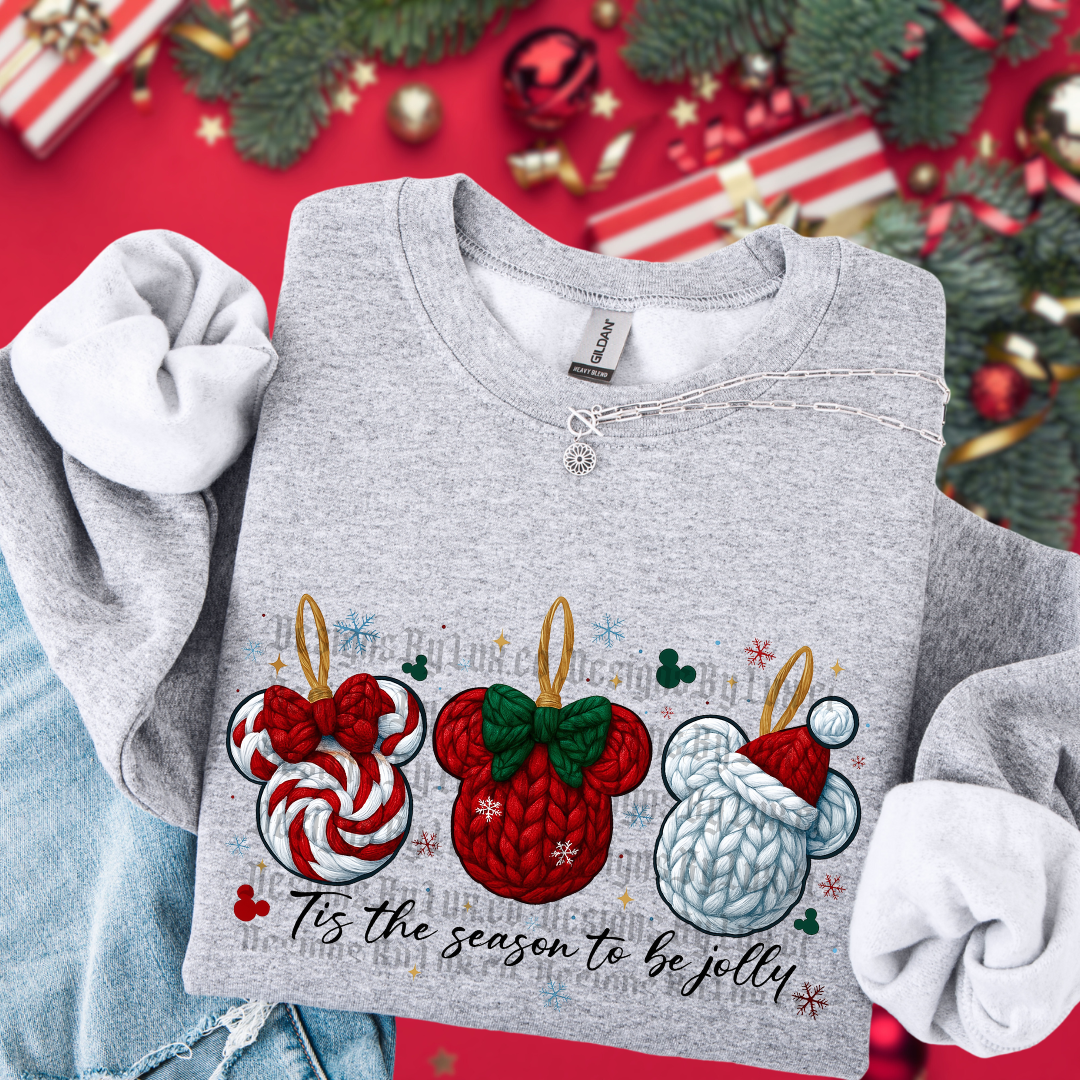 Faux Crochet Mouse Ornaments DTF