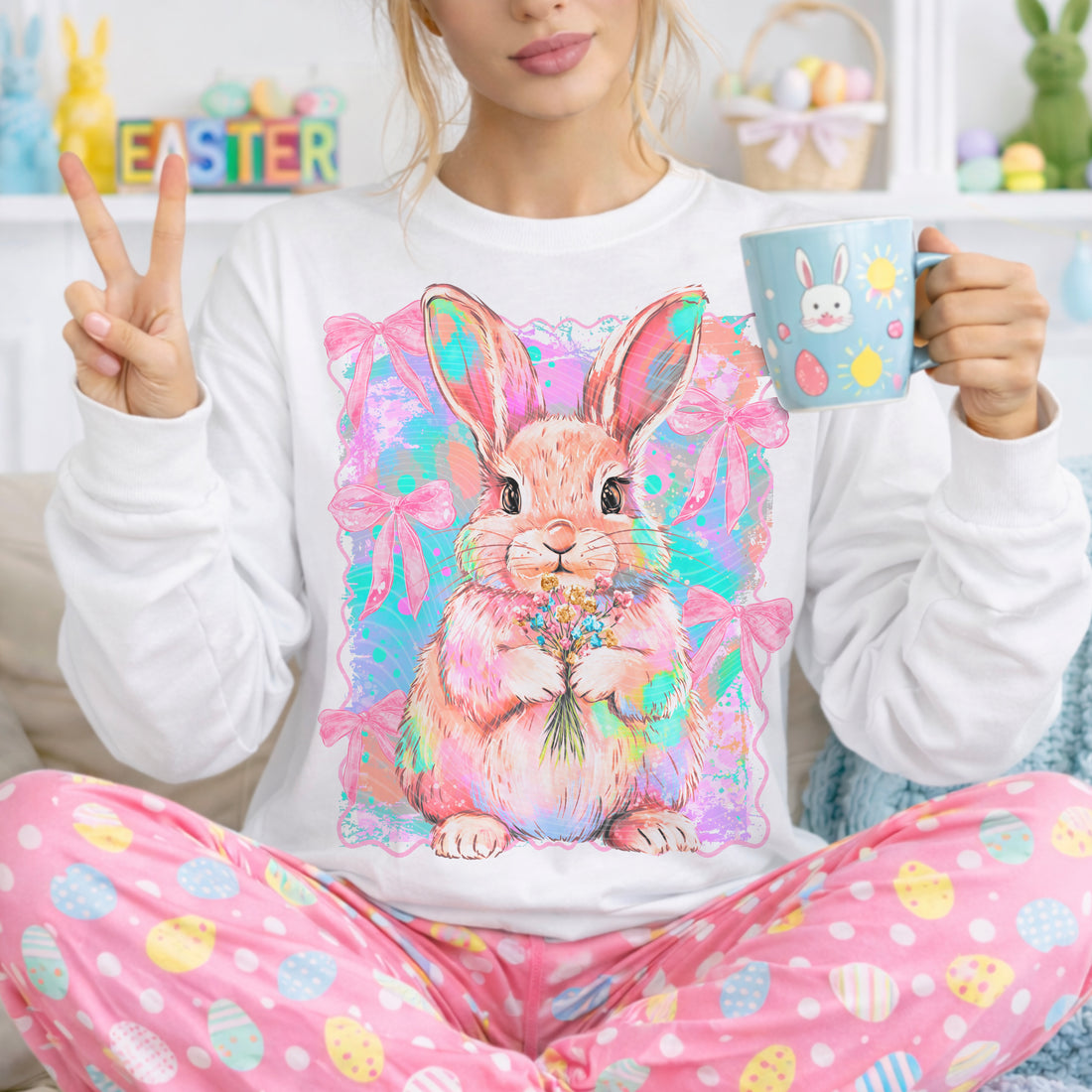 Easter Bunny Doodle DTF