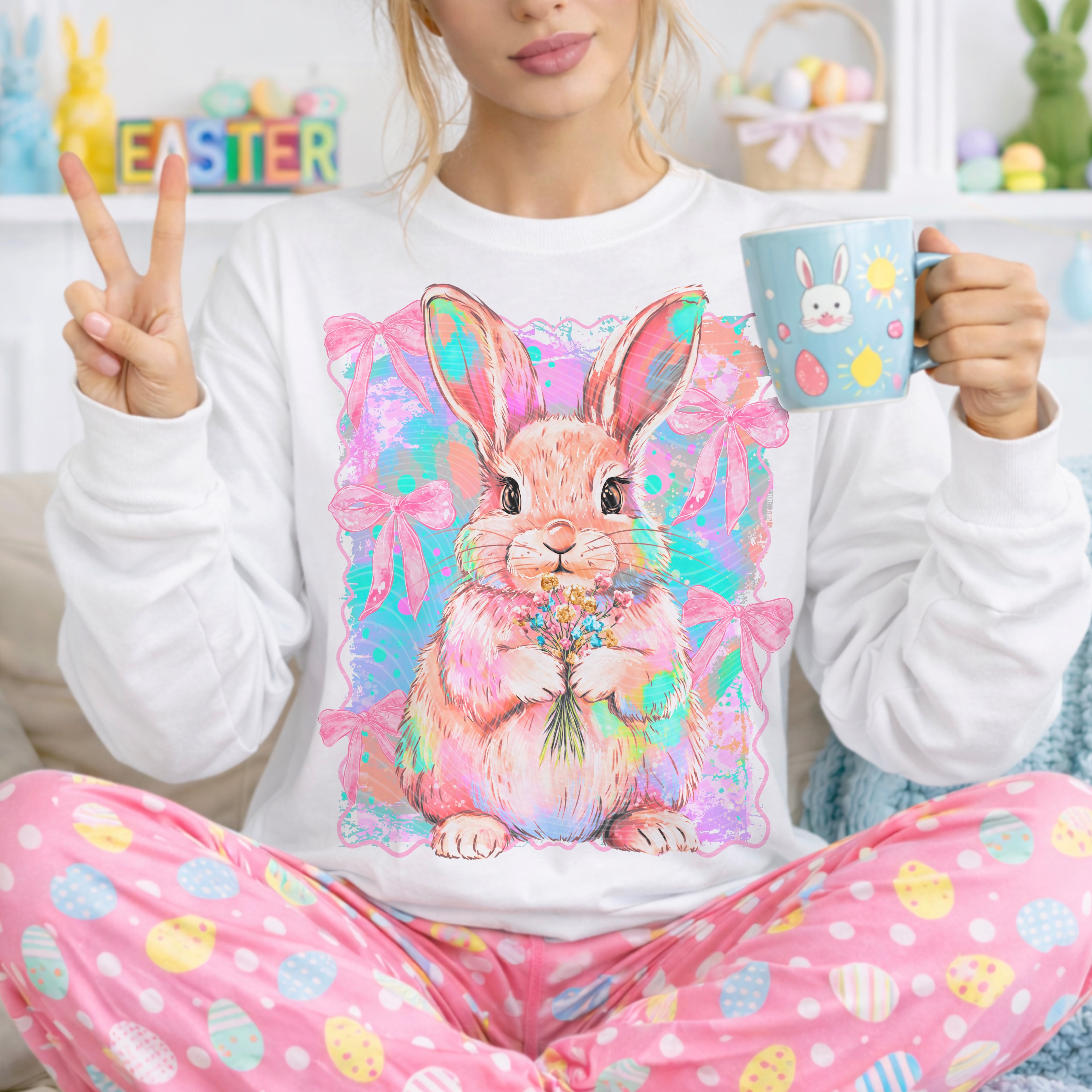 Easter Bunny Doodle DTF