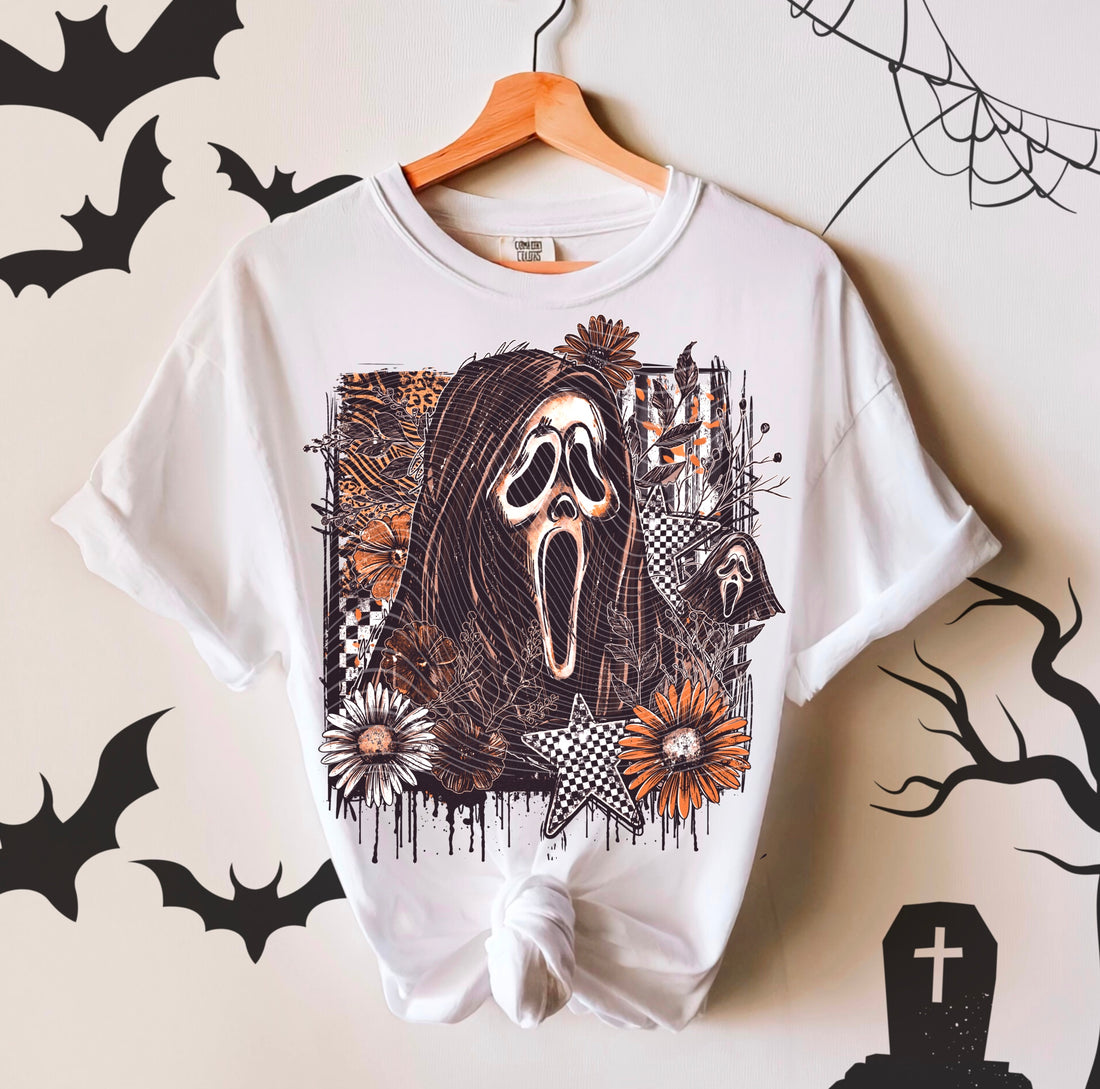 Ghost Face Floral DTF