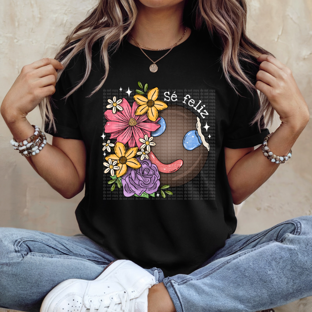 Se Feliz Flowers DTF