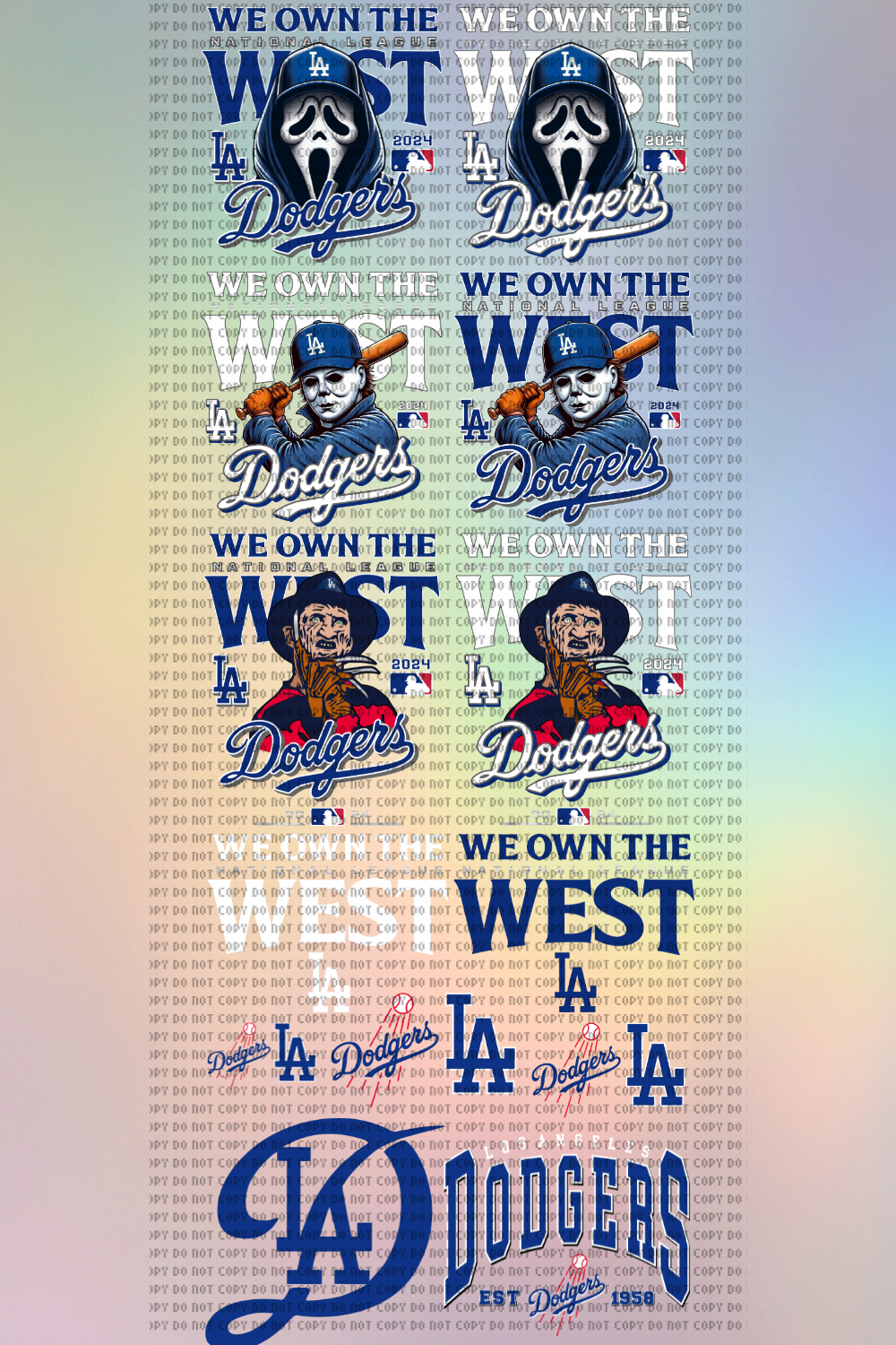 PreMade: L.A. Baseball Horror 22x60