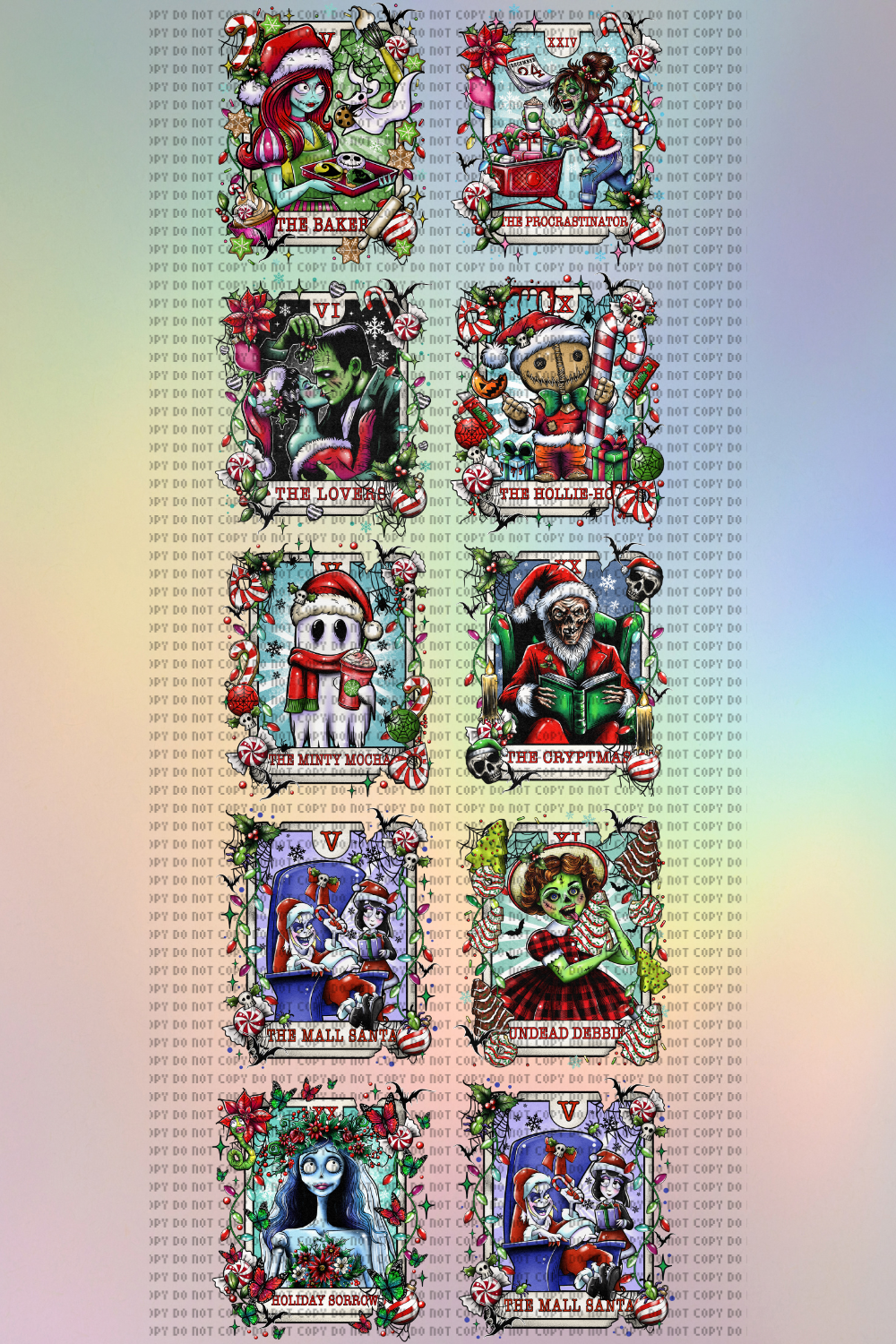 PreMade: XMAS Creepy Tarot 22x60