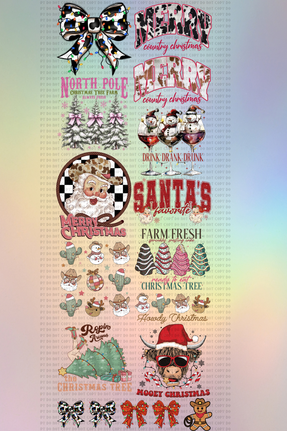 PreMade: XMAS Western 22x60