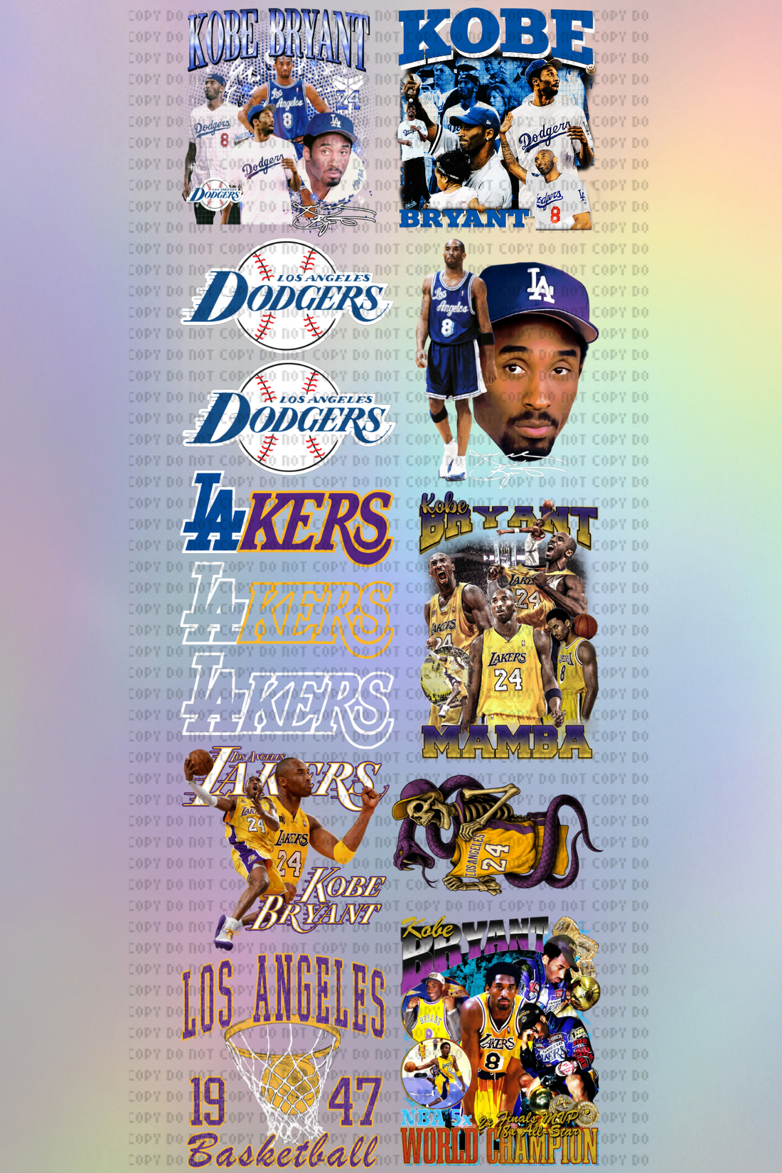 PreMade: LA Baseball x Basketball 22x60