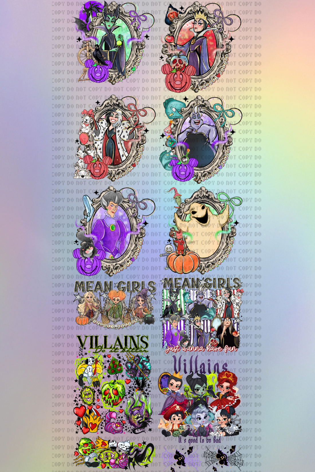 PreMade: Spooky Villains 22x60