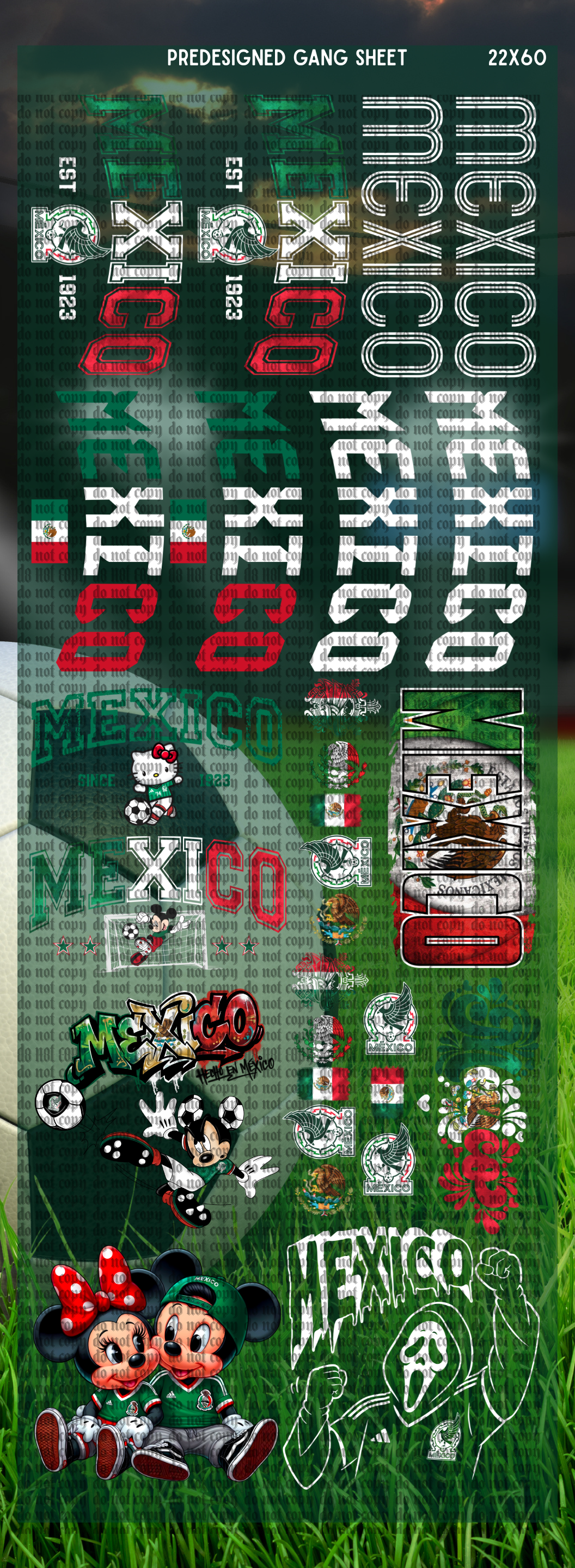 PreDesigned: Mexico Soccer V1 22x60