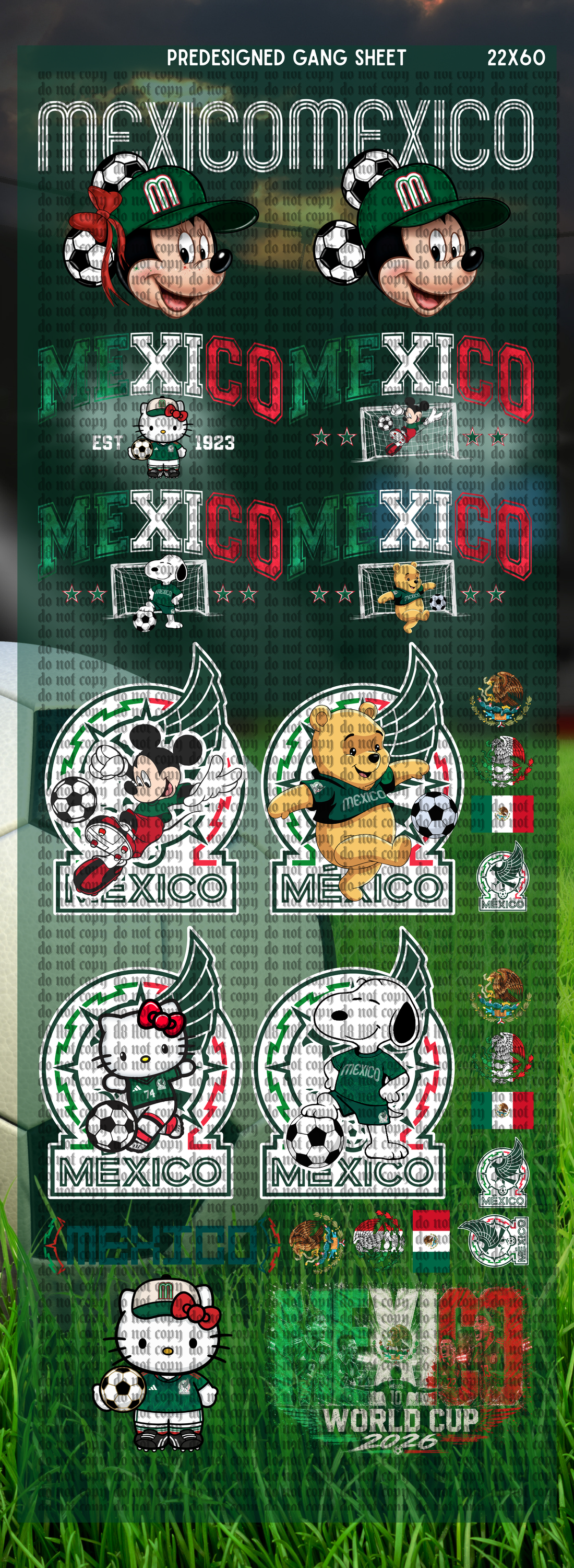 PreDesigned: Mexico Soccer V3 22x60