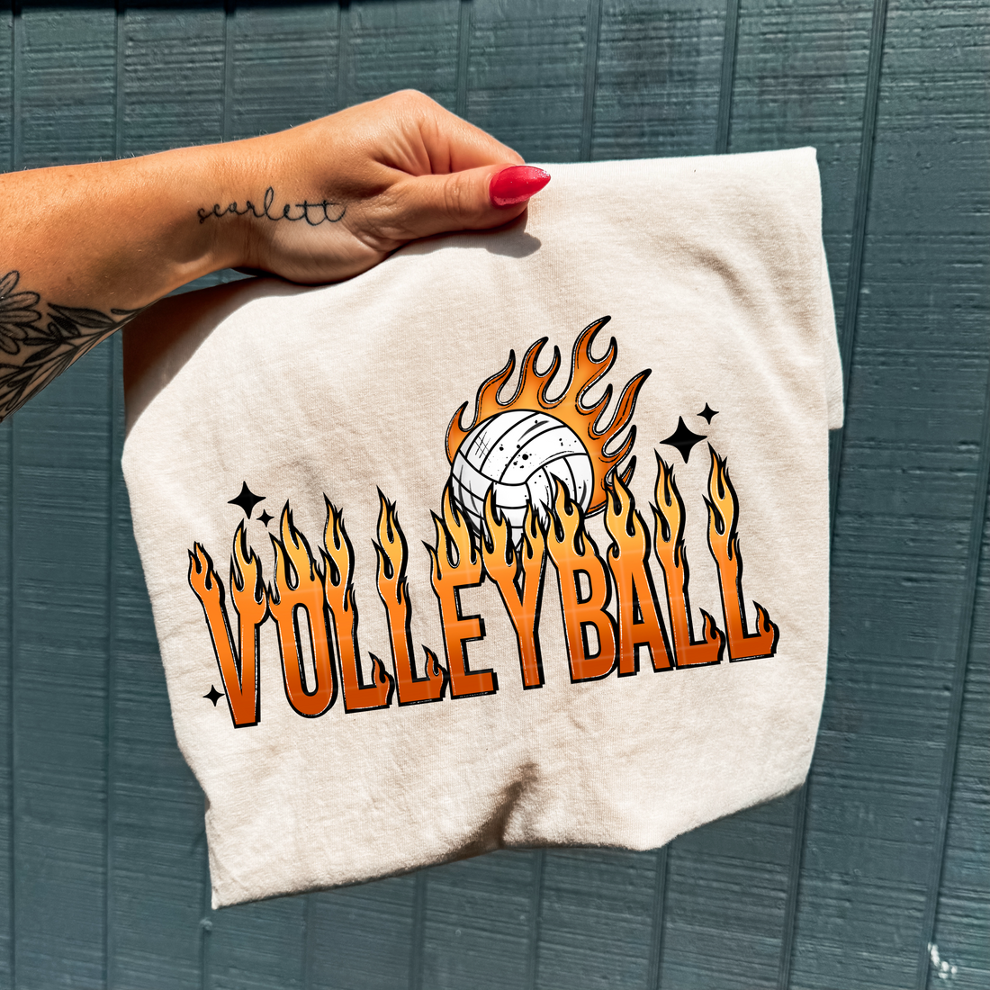 Volleyball Flames DTF