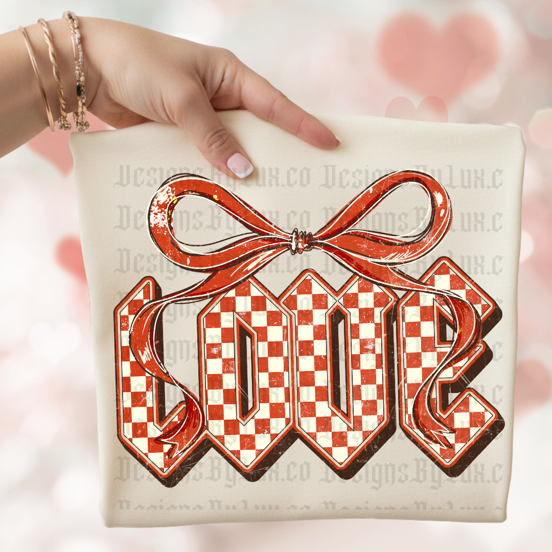 LOVE Checkered DTF