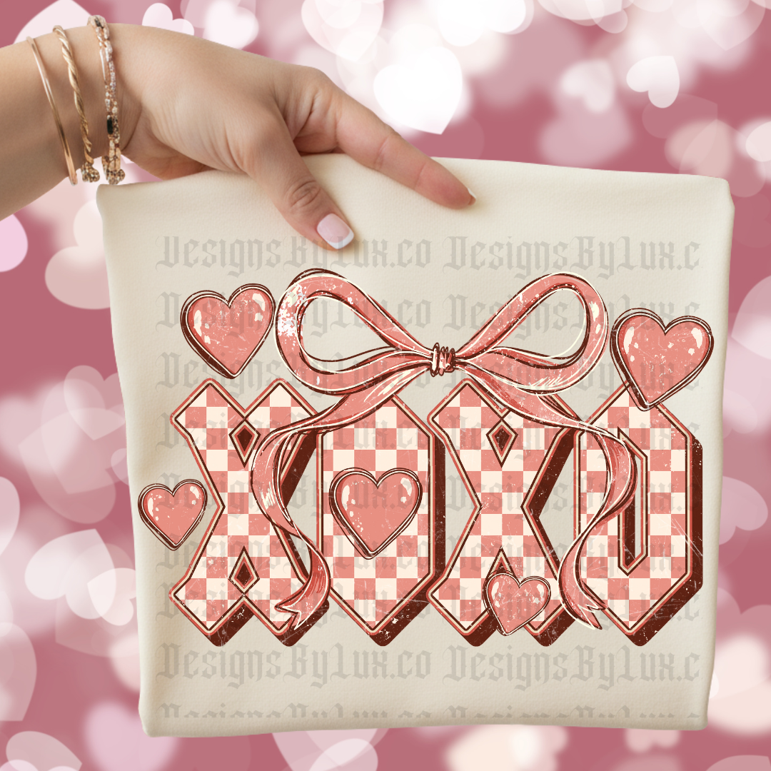 XOXO Checkered DTF