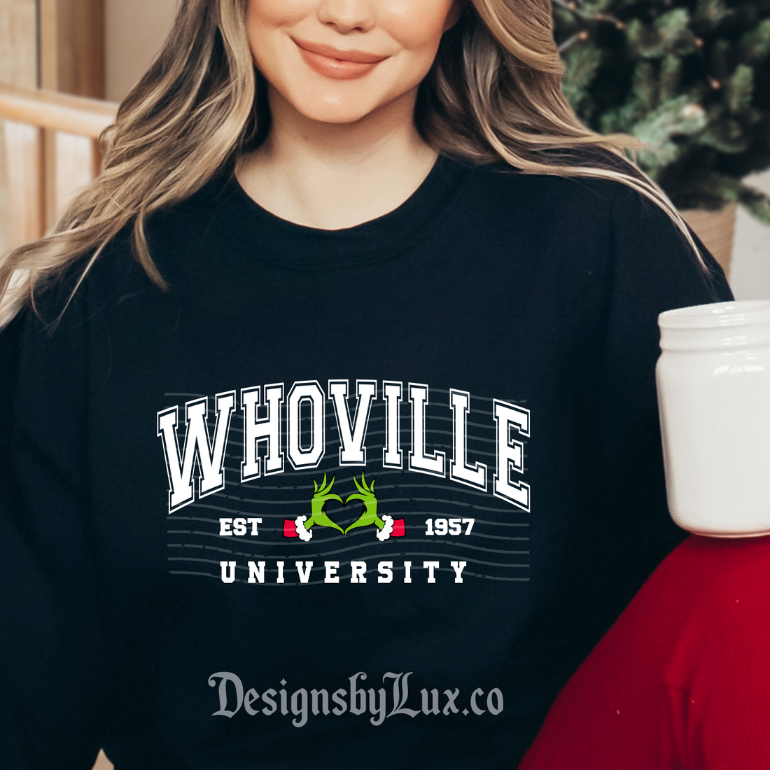 Who. Grnch University White DTF